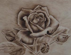 Создание тонких линий на древесине с помощью металлической проволоки