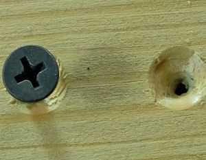 Потайное крепление шурупами без использования специальных насадок