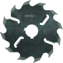 Пильный диск для многопильных станков 250х50х3.5/2.5/12z+4 (2 шп. 10,0х5,0 под 90 град.) для станка УПТ-250М WOLVERINE
