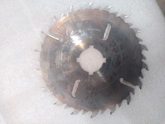 WoodCraft Пила дисковая 350*75*2,5/3,8/(18z+18)+4 WZ (шпон. паз 13,5*7,5 - 4 шт. под 90 гр.)