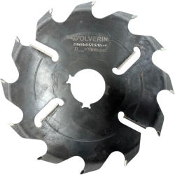 WOLVERINE Пила дисковая 250*50*2,2/3,2/12z+4 WZ (шпон. паз 10*5 - 2 шт. под 105 гр.) для УПТ-250М
