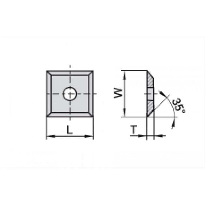 Нож твердосплавный TS 12 х 12 х 1,5 (T04F) универсальный RED SAMURAI