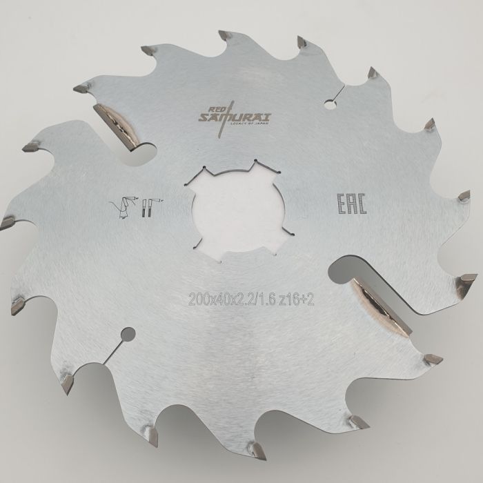 Пильный диск для многопильных станков 200x40x2.2/1.6x16+2 WZ RED SAMURAI