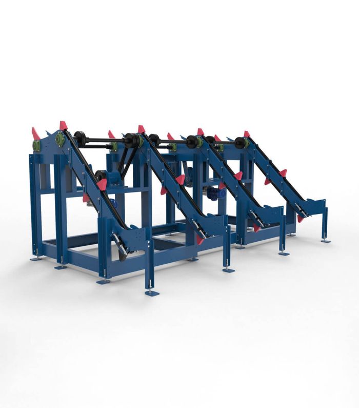 Разделитель бревен и поштучная выдача бревен